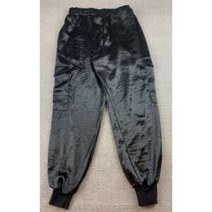 LNA Pants Women XS Black Polyester Jogger Elastic Waist Cuffed Hem Lounge